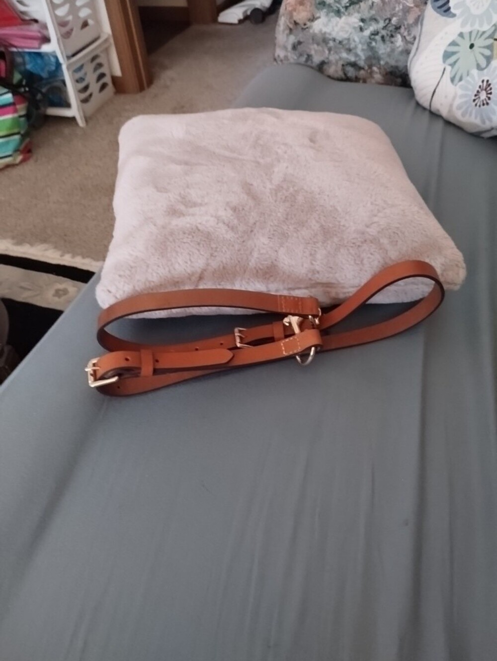 Dooney & Bourke Leather & Gold Tone Adj. Shoulder Strap - Picture 4 of 4